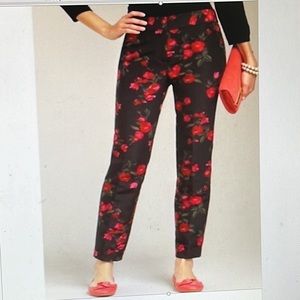 NWOT Talbots floral capris/ankle pants 12P